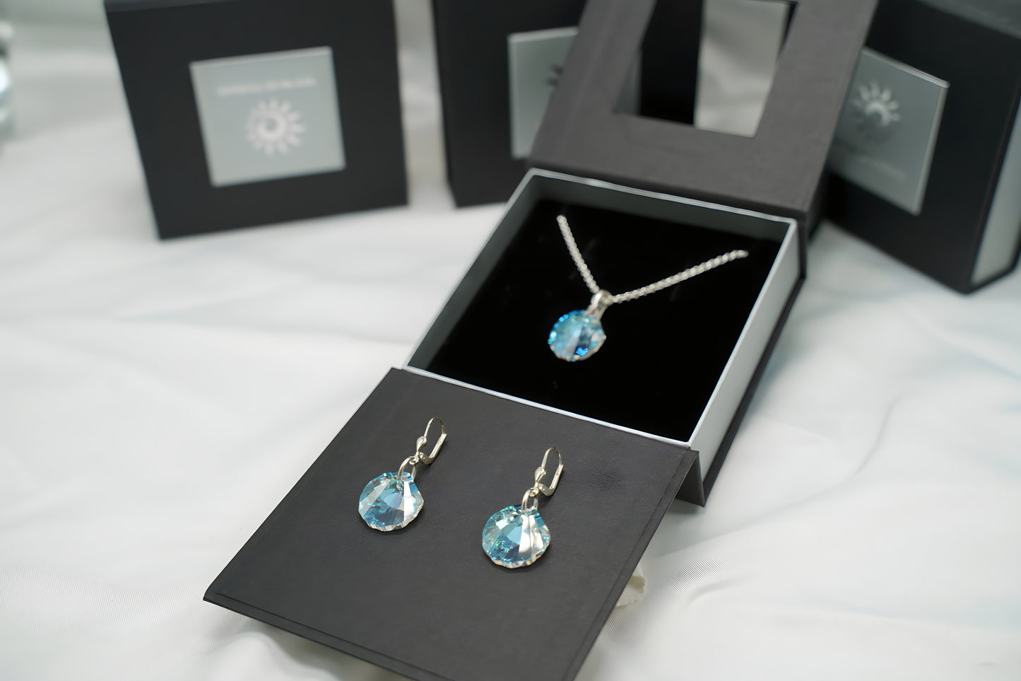 Meeresfächer-Set mit Swarovski® 1008k