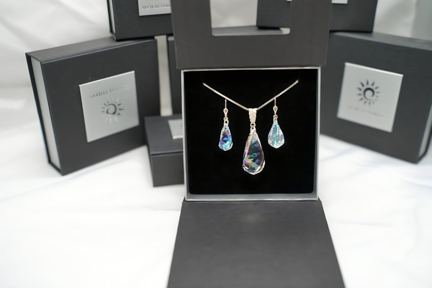 Tropfenpoesie Set mit Swarovski® 1008KO
