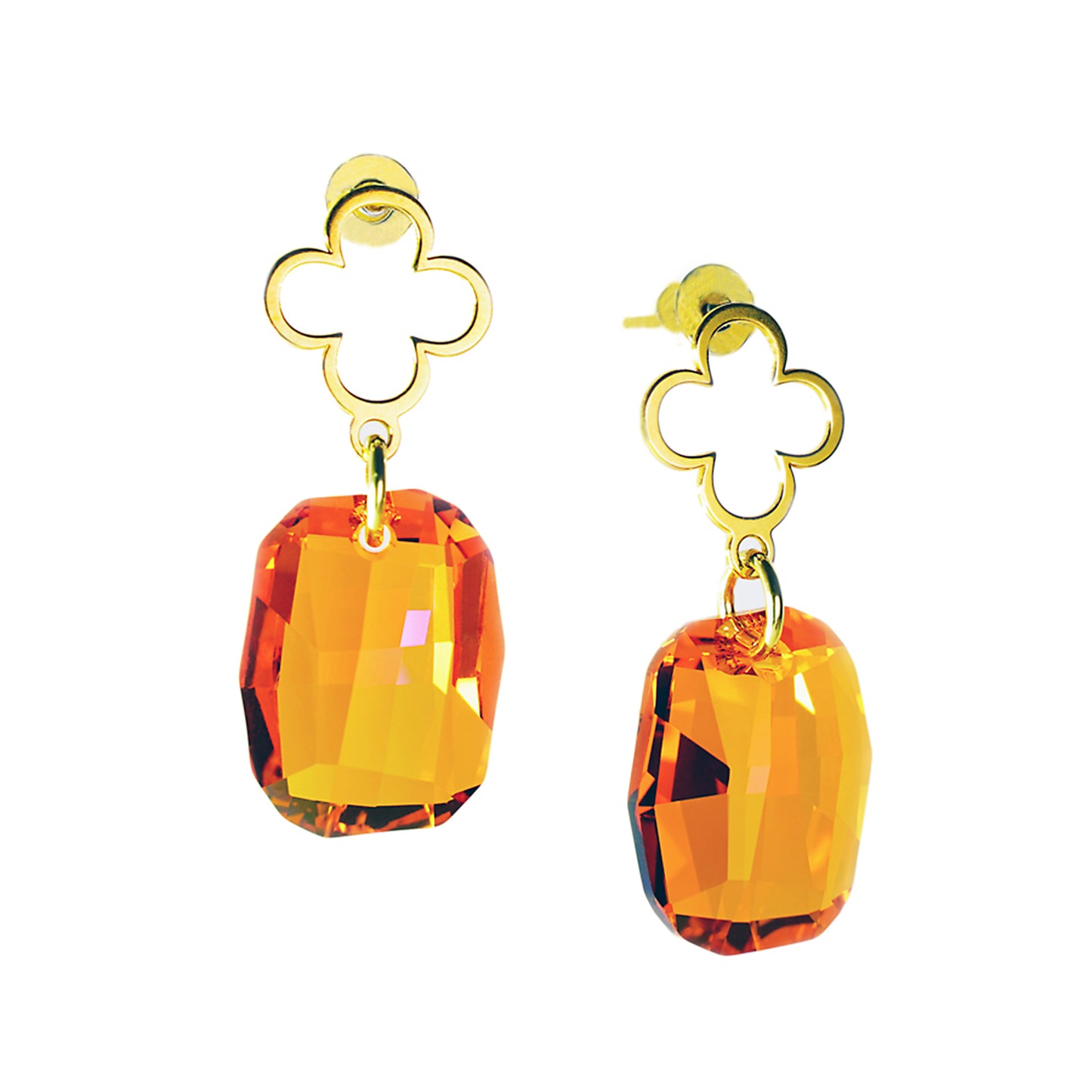 Quatrefoil Amber Cushion Set mit Swarovski® 1010ko