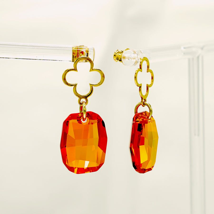 Quatrefoil Amber Cushion Set mit Swarovski® 1010ko