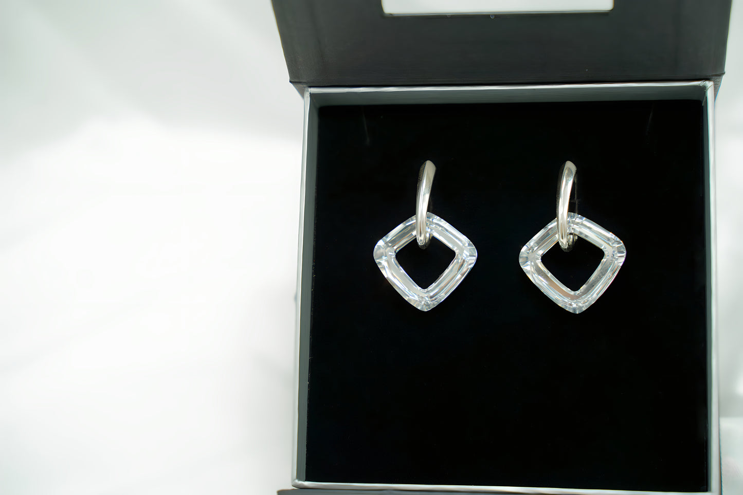 Quadrat Geometry Ohrringe mit Swarovski® 1020o