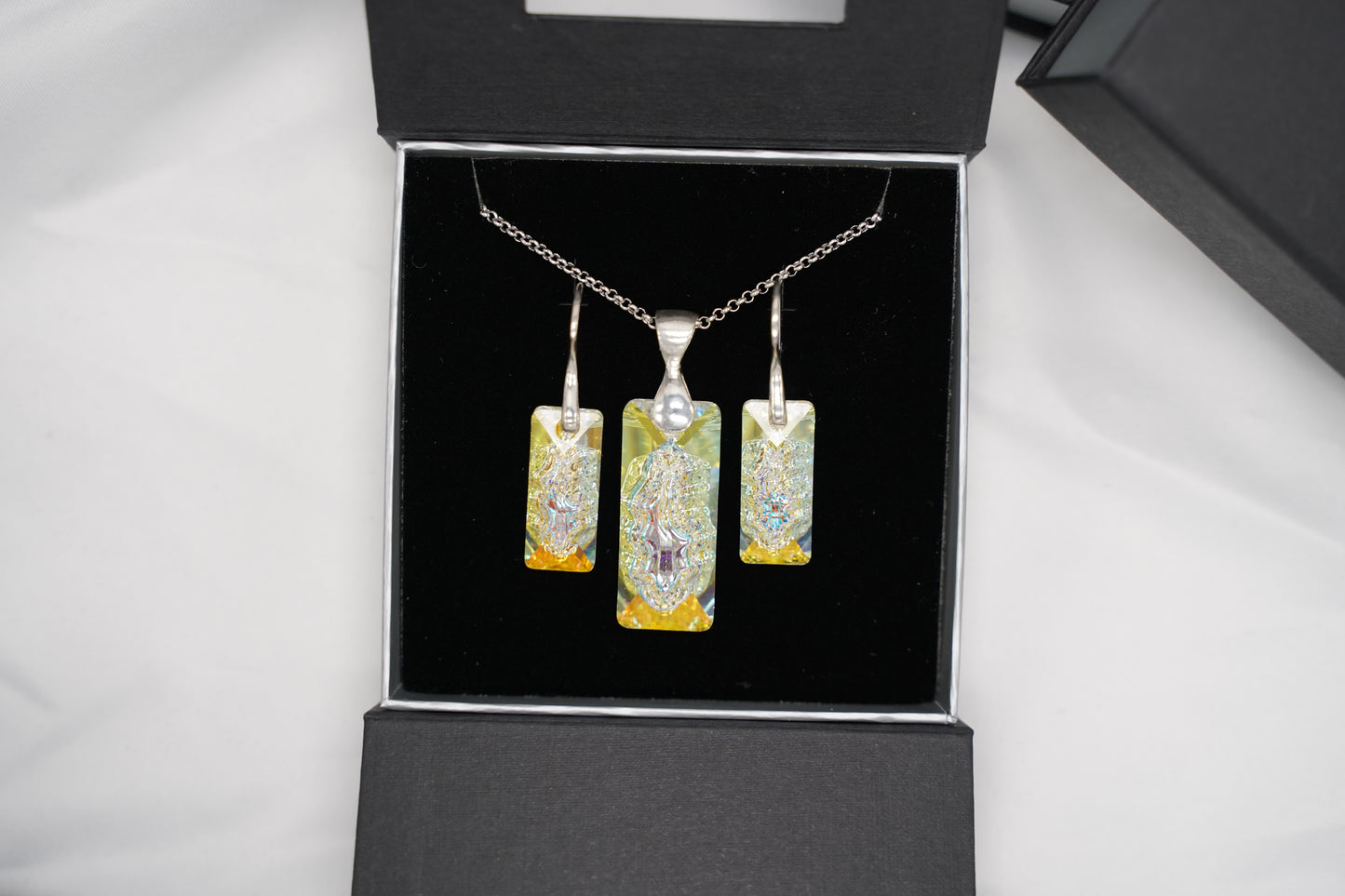Baroque Ambra Rechteck Set mit Swarovski® 1021ko