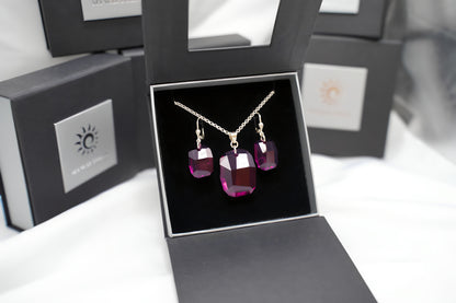 Cushion Purple Set mit Swarovski® 1005ko