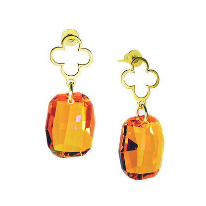 Quatrefoil Amber Cushion Set mit Swarovski® 1010ko