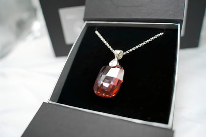 Cushion Amber Anhänger mit Swarovski® 1013k