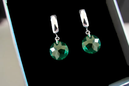 Smaragd Disc-Set mit Swarovski® 1018ko