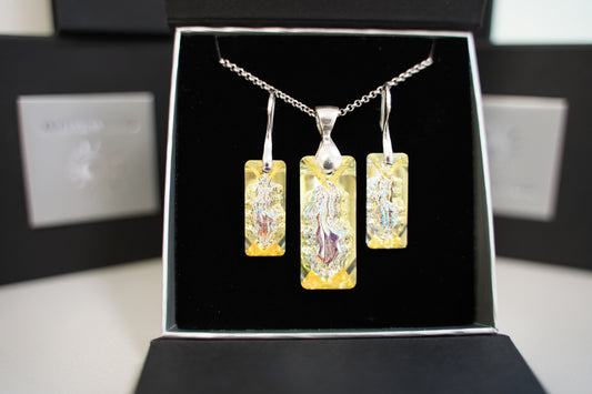 Baroque Ambra Rechteck Set mit Swarovski® 1021ko